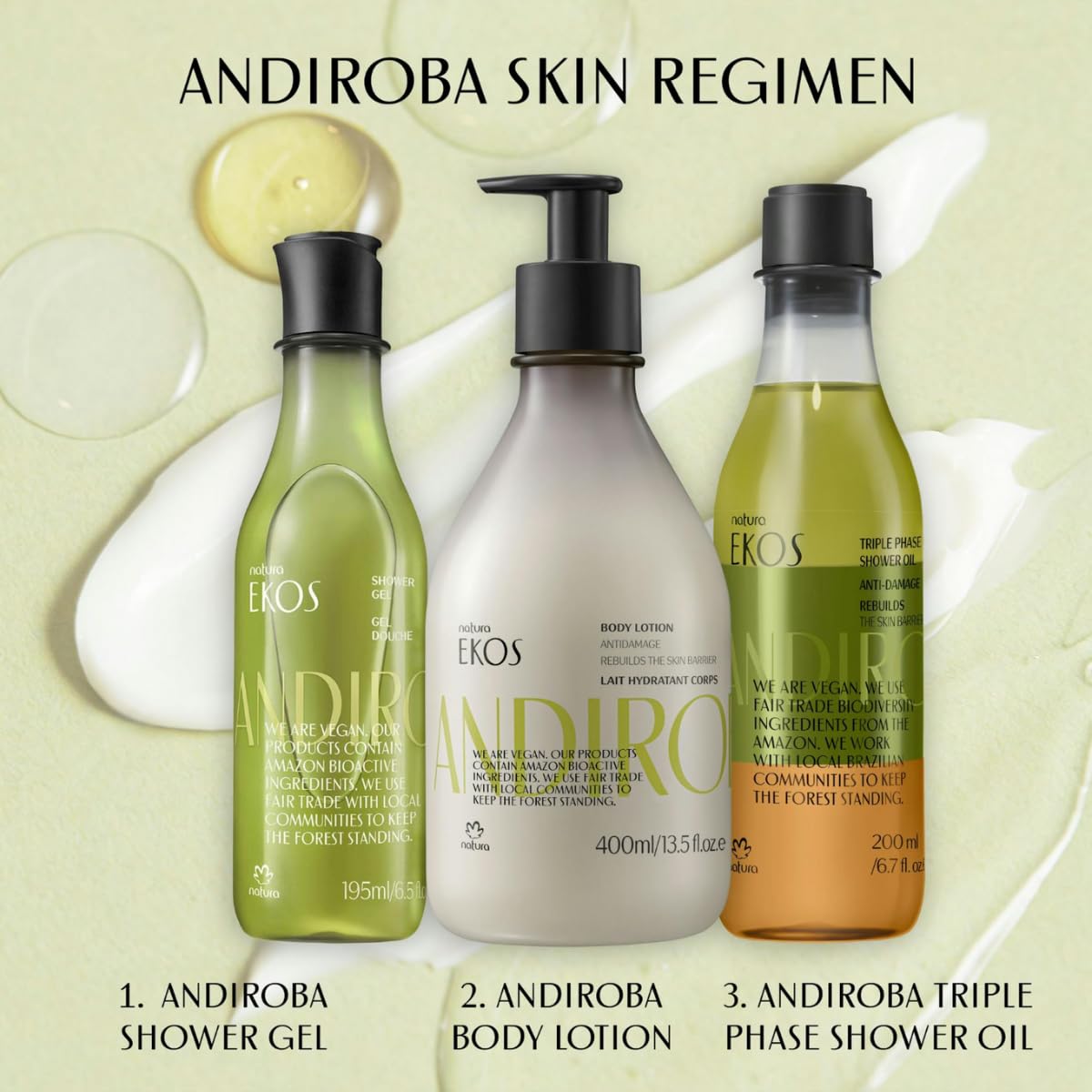 Natura - Ekos Andiroba Restorative Body Lotion - Therapeutic Oil - 30 Hours of Moisturization - Soothe Muscles - Vegan Skin Care - Brazilian Beauty Secrets - Self Care & Body Care - 13.5 fl oz (400ml) - Image 7
