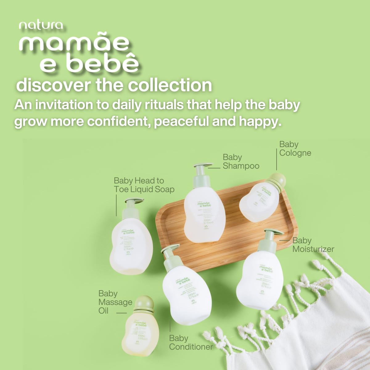 natura - Mamãe e Bebê Baby Massage Oil - 100% Vegan - Safe & Gentle Lightweight Formula - 99% Natural Origin - All Skin Types - Cruelty Free - Brazilian Beauty - Baby Essentials - 3.38 fl oz (100ml) - Image 7