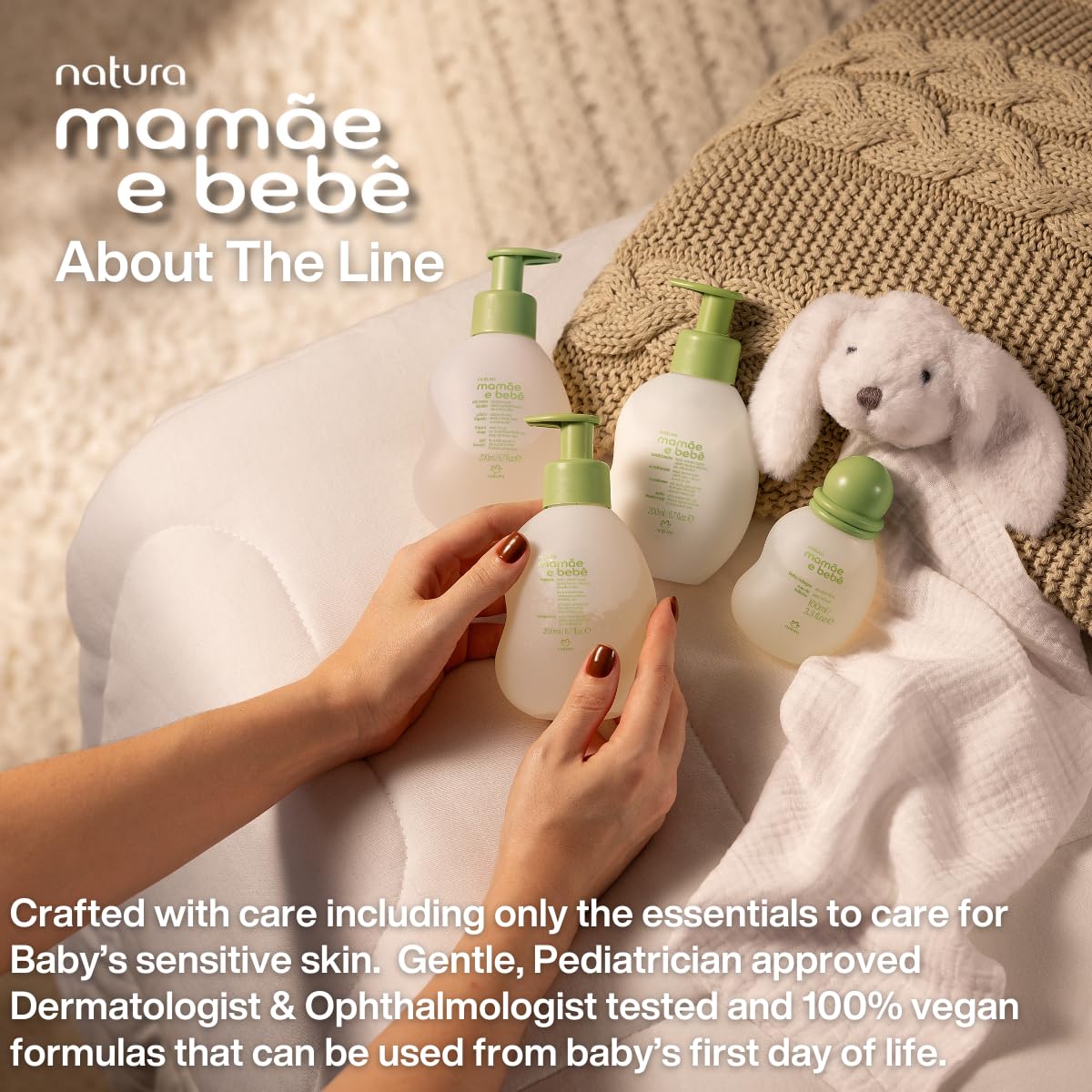 natura - Mamãe e Bebê Baby Massage Oil - 100% Vegan - Safe & Gentle Lightweight Formula - 99% Natural Origin - All Skin Types - Cruelty Free - Brazilian Beauty - Baby Essentials - 3.38 fl oz (100ml) - Image 6